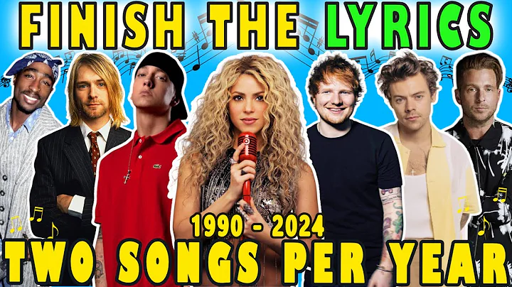 Finish The Lyrics - Two Songs per Year 1990 - 2024 🎶 Music Mega Quiz
