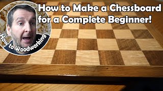 Make a Chess Board for a Complete Beginner veneer, MDF and Oak, French polish.#woodworking #craft