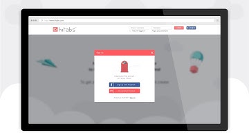 Signing up on hiTabs