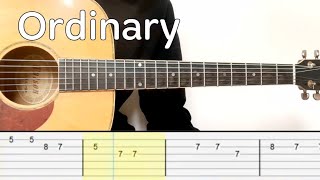 Alex Warren - Ordinary (Easy Guitar Tutorial Tabs)