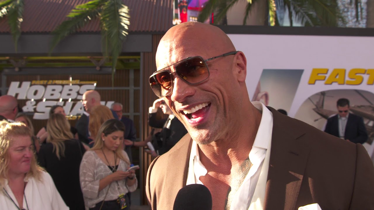 fast track taxi Dwayne Johnson at Fast and Furious Present: Hobbs and Shaw World Premiere