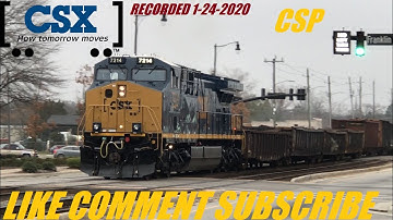 [CSXT]809 ES44AH Leads Q471-24 SB W/A Beautiful K5L & 7214 [CM44AC]On the Rear Whistling! in Fay NC