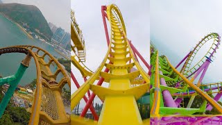 Every Roller Coaster at Ocean Park, Hong Kong! Past & Present! Front Seat POV! screenshot 3