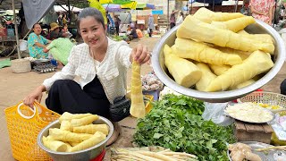 Pregnant mom cooking - Raining season, Pickled bamboo shoot is delicious for cooking