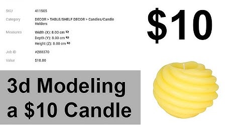 $10 Candle Modeling in 3ds max