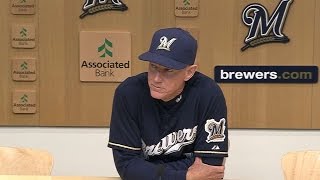 STL@MIL: Roenicke on sloppy play, ejection in loss