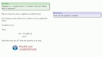Dimensional Analysis:  Introducing Units