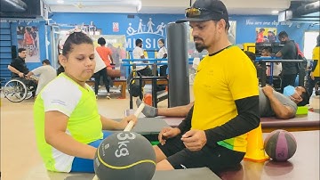 Dynamic sitting Balance and coordination training | Mission Walk Spinal Cord Injury Rehab center