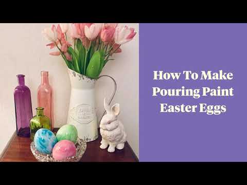 How to Make Pouring Paint Easter Decor (Easy)