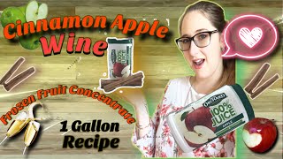 Cinnamon Apple Wine From Frozen Fruit Concentrate. 1 Gallon Recipe