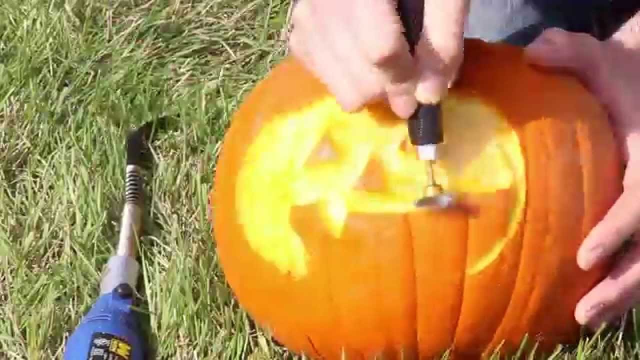 How to Carve a Pumpkin with a Rotary Tool - YouTube