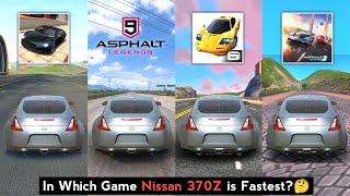 Nissan 370Z Nismo Top Speed in Asphalt 9 vs Extreme Car Driving Simulator vs Asphalt Nitro & Nitro 2 screenshot 5