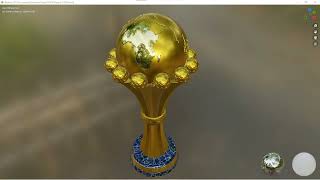 Trophée de la CAN en 3D (blender 3.0) | 3D rendering of the AFCON trophy