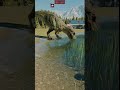 TYRANOSAURUS REX HIDRATANDOSE DESPUES DE LA PELEA JURASSIC WORLD EVOLUTION 3 #shorts
