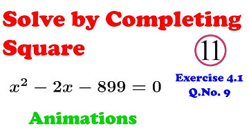 Fsc 11 Maths | Exercise 4.1 Question No. 09 | completing square method