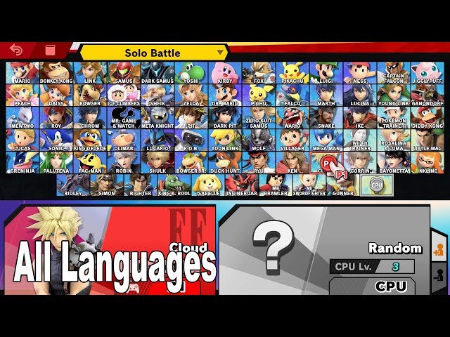 Ssbu Roster By Series