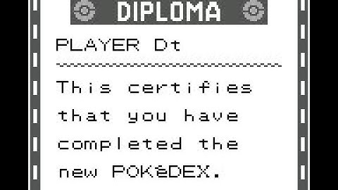 Complete pokedex in Pokemon Crystal