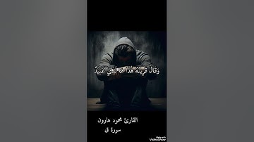 تلاوة خاشعة من سورة ق القارئ محمود هارون سمعًا طيبًا #سورةـق