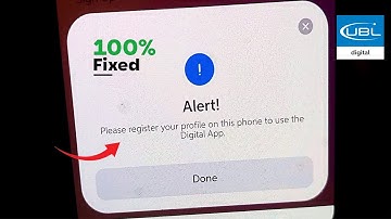 Please register your profile on this phone to use the Digital App UBL