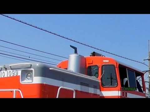 東武列車無線アンテナも誇らしげ】DE10 試運転 東京メトロ03系と併走 