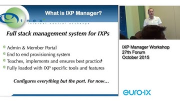 IXP Manager Workshop - Barry O