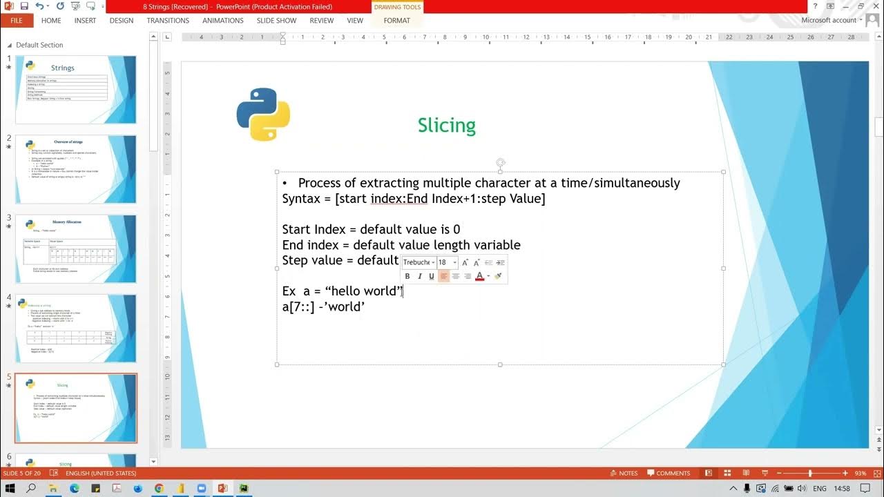 Explain String Indexing And Slicing In Python For Loop