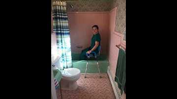 Swivel bathtub bench demo