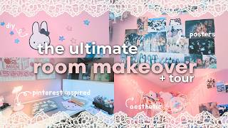 THE ULTIMATE AESTHETIC ROOM MAKEOVER 🎀🌷 | pinterest inspired transformation, deep cleaning, + tour ✨