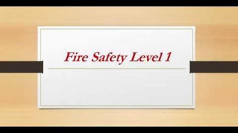 MTA : CIT2 Server : Fire Safety Level 1 Course