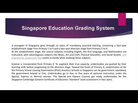 Singapore Education Grading System