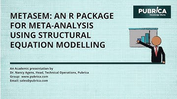 Metasem: An R Package For Meta-Analysis Using Structural Equation Modelling- Pubrica