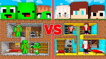 Mikey Family & JJ Family - NOOB vs PRO : Secret Base in Minecraft (Maizen)