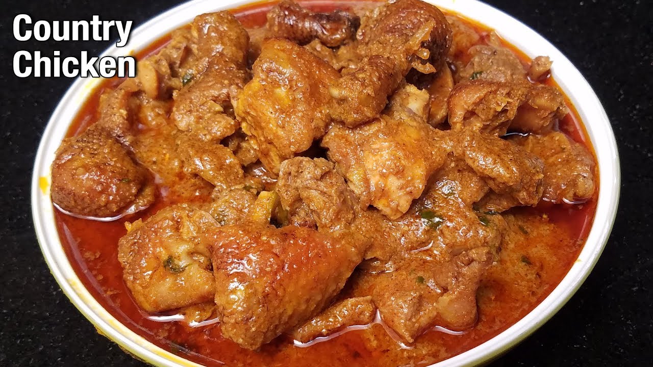 Country Chicken Curry Telangana Style | How to Prepare Chicken Curry Recipe | Hyderabadi Ruchulu
