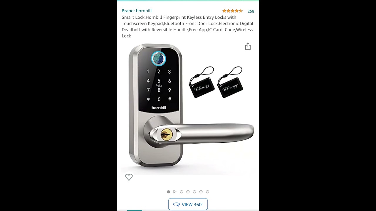62 % off Smart Lock,Hornbill Fingerprint Keyless Entry Locks