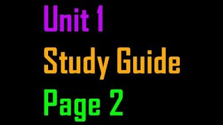 Unit 1 Study Guide - Page 2