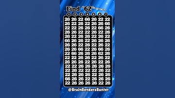 Can You Spot The Hidden 62 In This Number Maze? #shorts