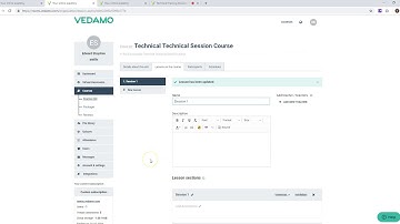 Technical Training- How to use the VEDAMO Learning Management System as an Organization