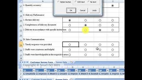 Toolbar Create Survey Customer Survey Part 1