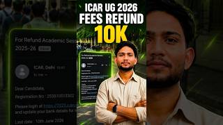 ICAR UG 2025 Fee Refund Update ❗ Bank Details Update Kaise Kare? Latest Update! #icar2025 #icar2025