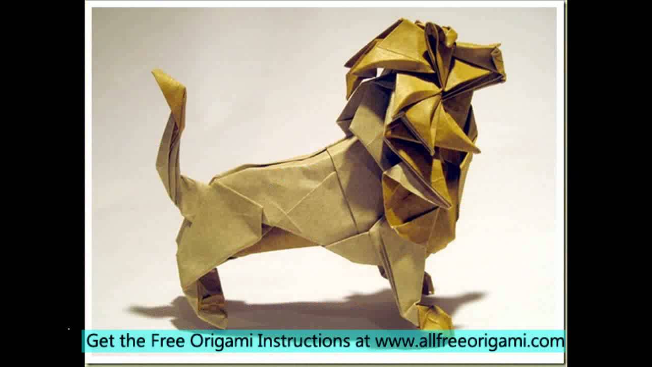 origami lion instructions YouTube
