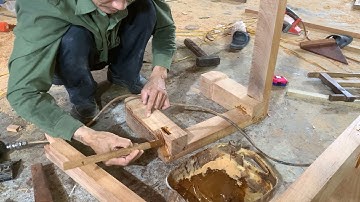 Amazing woodworking creative ideas - Make a compact stool from solid wood