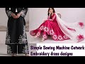 Kurta Trouser Embroidery designs With Designer Dupatta ✨ Embroidery Dress design With Sewing Machine