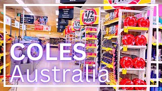 shop with me at coles australia | grocery prices in australia | grocery haul