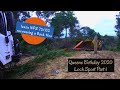 Isuzu NPS 75/155 recovers a back hoe, Loch Sport Queens Birthday 2020 part 1 travel life vlog