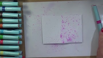 Splattering  - Aqua Tint Pens Spectrum Noir