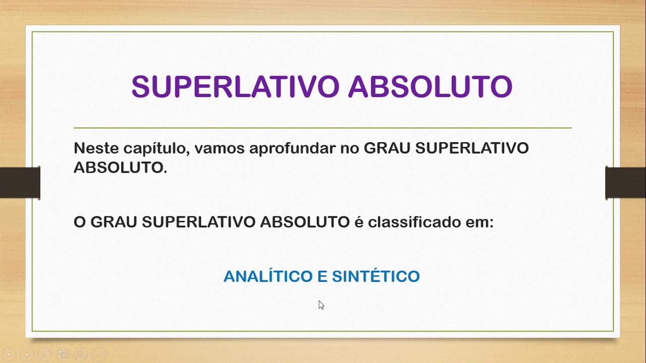Grau Superlativo Absoluto Sintético De Pobre