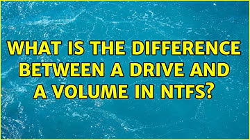 What is the difference between a drive and a volume in NTFS?