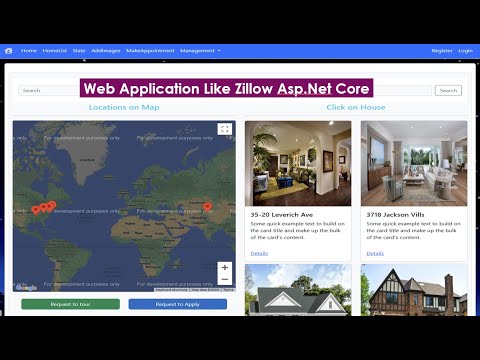 ASP.Net Core Website like Zillow for Real Estate Agent using Google API