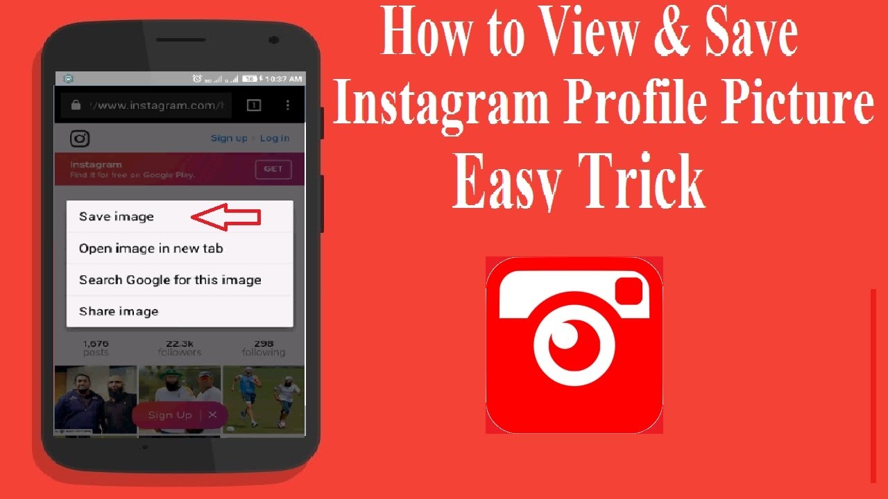 How to View & Save Instagram Profile Picture - YouTube