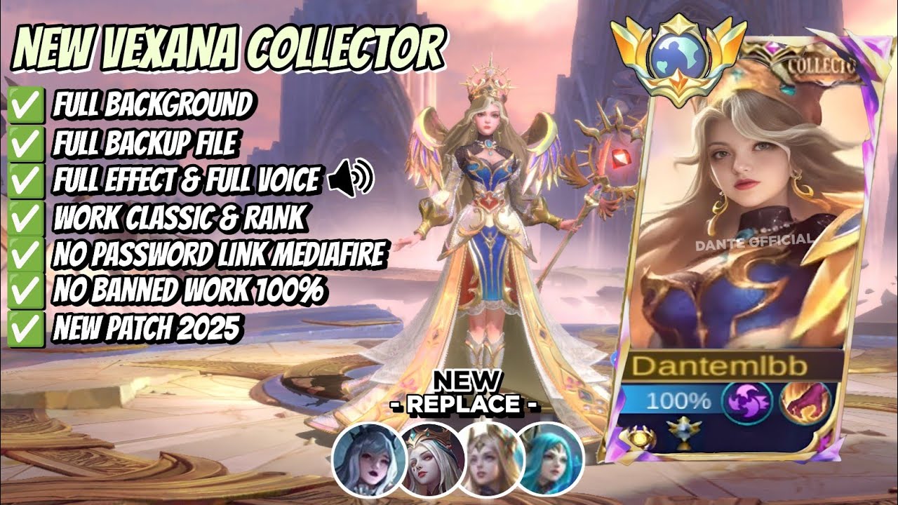 NEW Script Skin Vexana Collector - The Sun Empress No Password | Full Effect Voice | Patch Terbaru 
